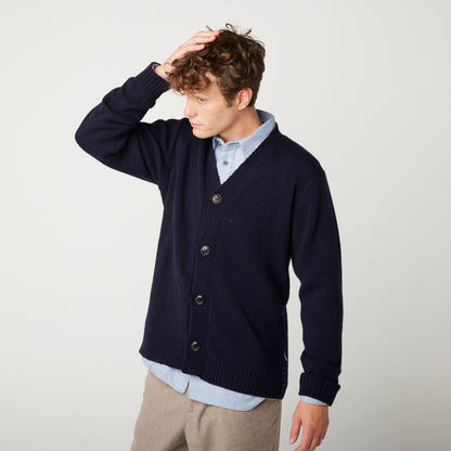 PEREGRINE - Makers Stitch Cardigan - Merino Wool - Navy