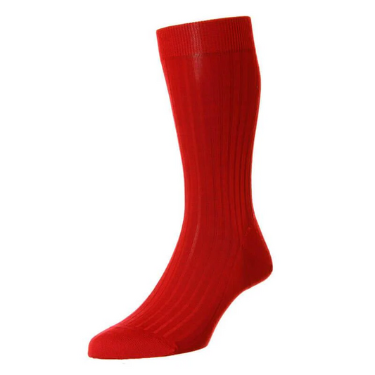 Pantherella - Laburnum - Merino Wool Socks - Royal Red