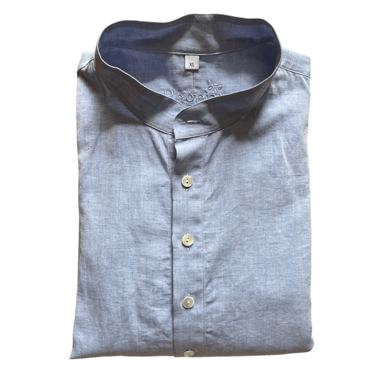 Regent 73 - Admiralty Shirt - Blue Cotton Linen Blend - Regent Tailoring Salisbury