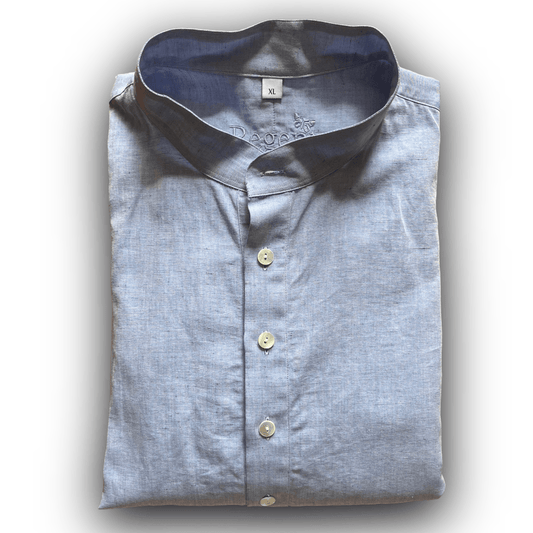 Regent 73 - Admiralty Shirt - Blue Cotton Linen Blend - Regent Tailoring Salisbury