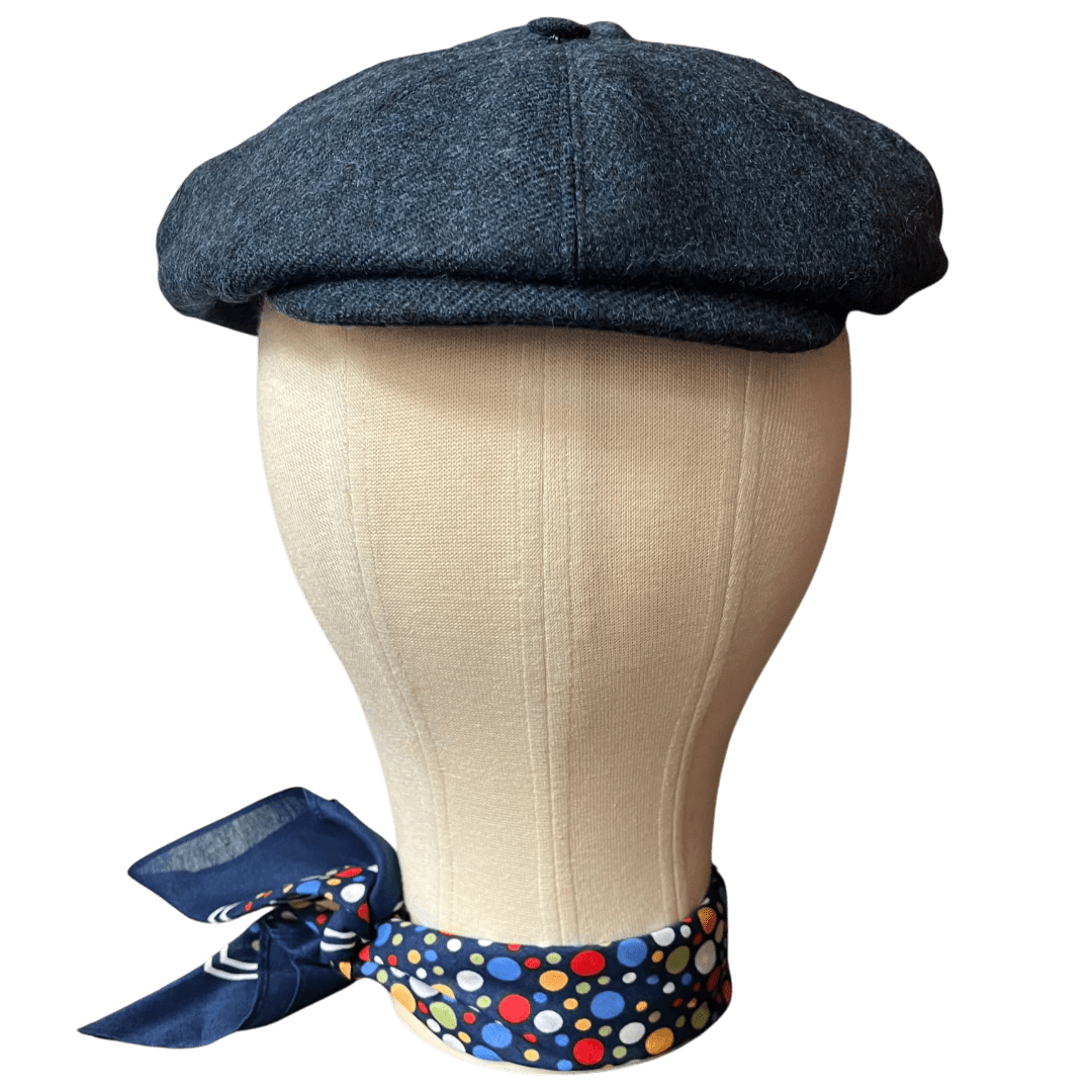 Regent - Baker Boy - Abraham Moon Peacock Blue Tweed with Light Blue Thistle Fleck - Regent Tailoring Salisbury