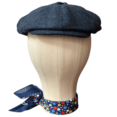 Regent - Baker Boy - Abraham Moon Peacock Blue Tweed with Light Blue Thistle Fleck