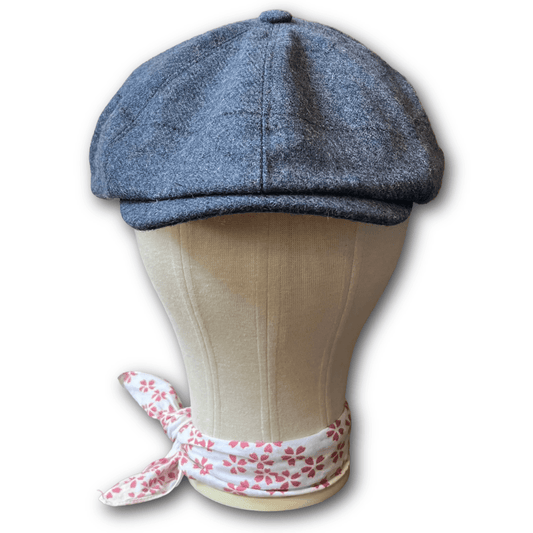 Regent - Baker Boy Cap - Blue Tweed with Overcheck - Regent TailoringRegent