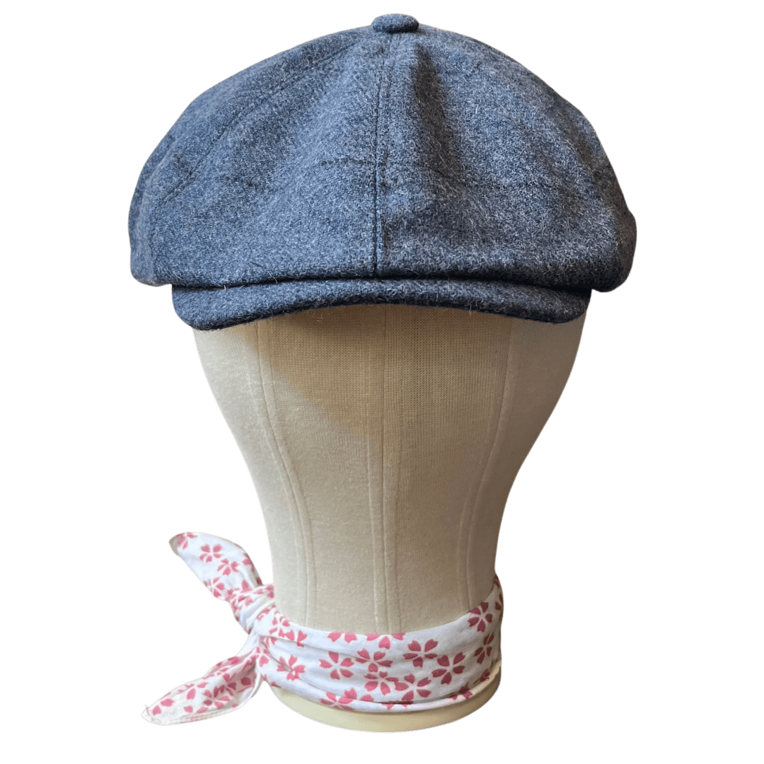 Regent - Baker Boy Cap - Blue Tweed with Overcheck - Regent Tailoring Salisbury