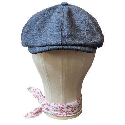 Regent | Baker Boy Cap | Blue Tweed with Overcheck