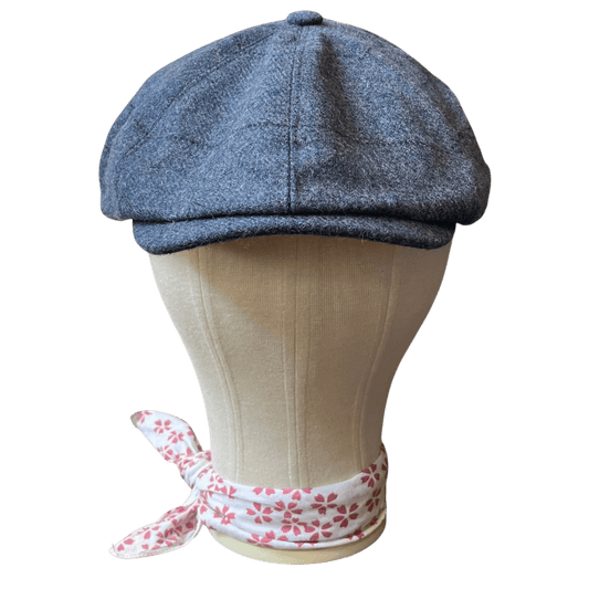 Regent - Baker Boy Cap - Blue Tweed with Overcheck - Regent Tailoring Salisbury