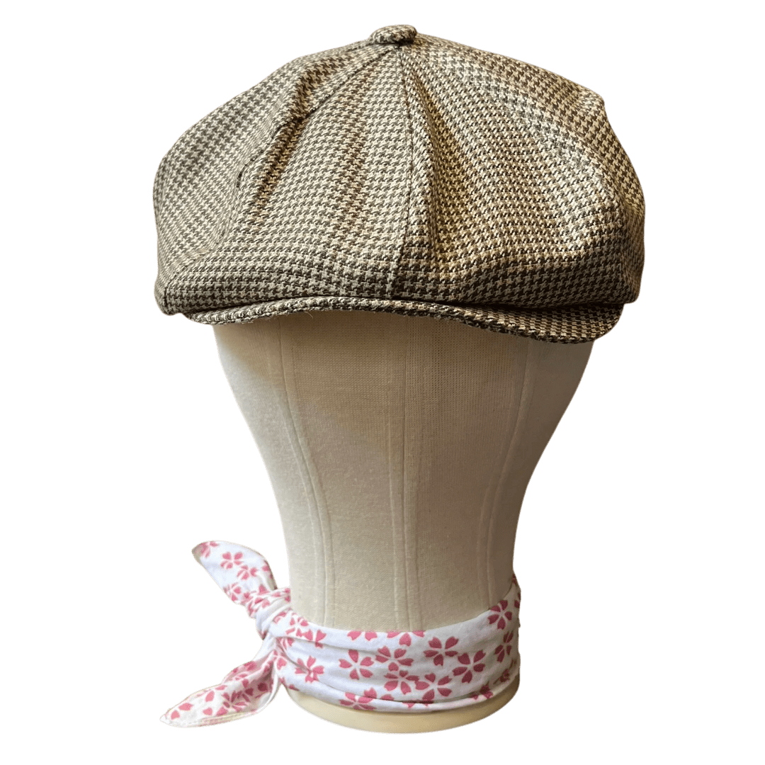 Regent - Baker Boy Cap - Brown Houndstooth - Regent Tailoring Salisbury