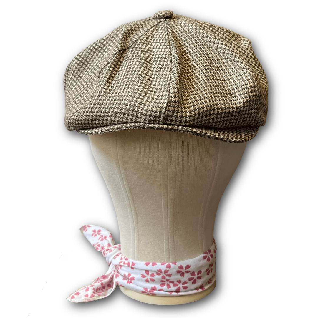 Regent - Baker Boy Cap - Brown Houndstooth - Regent TailoringRegent
