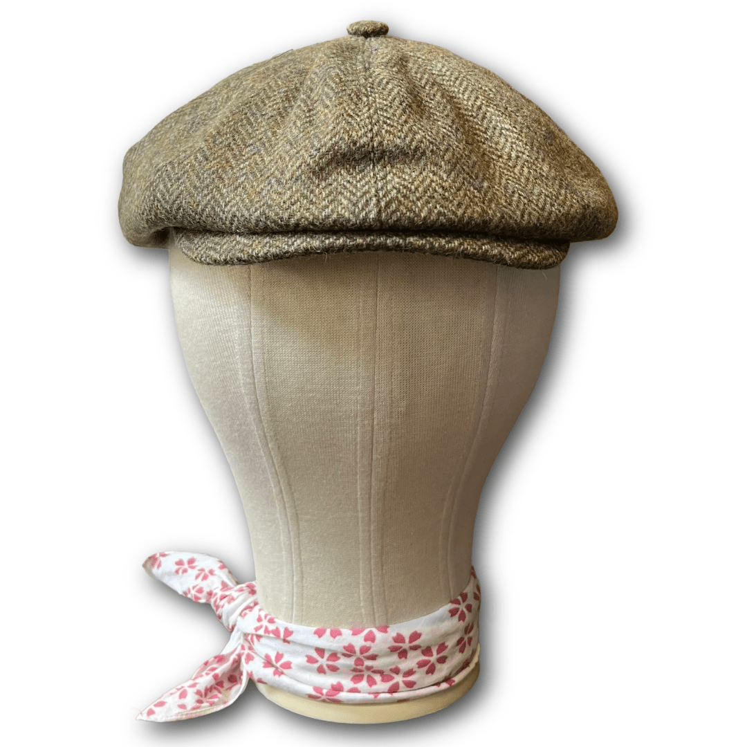 Regent - Baker Boy Cap - Green Herringbone Tweed - Regent Tailoring Salisbury
