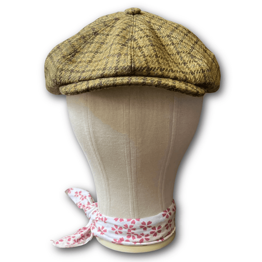 Regent - Baker Boy Cap - Green Tweed with Overcheck - Regent TailoringRegent