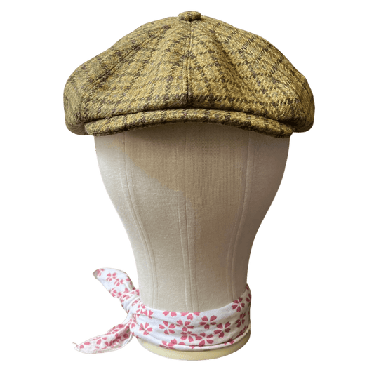 Regent - Baker Boy Cap - Green Tweed with Overcheck - Regent Tailoring Salisbury