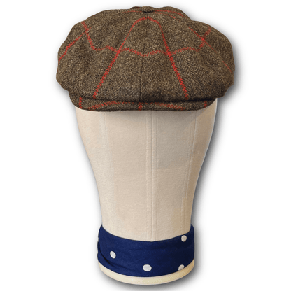 Regent - Baker Boy Cap - Green/Red/Orange Tweed - Regent Tailoring Salisbury