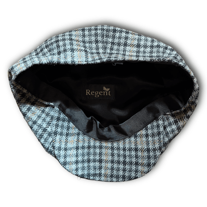 Regent - Baker Boy Cap - Grey/Yellow Overcheck Tweed - Regent Tailoring Salisbury