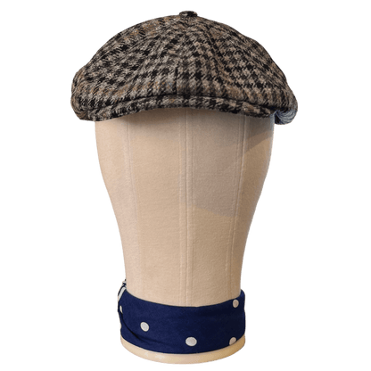 Regent - Baker Boy Cap - Grey/Yellow Overcheck Tweed - Regent Tailoring Salisbury