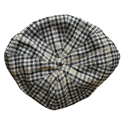 Regent - Baker Boy Cap - Grey/Yellow Overcheck Tweed - Regent Tailoring Salisbury