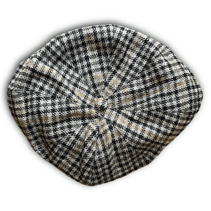 Regent - Baker Boy Cap - Grey/Yellow Overcheck Tweed - Regent Tailoring Salisbury