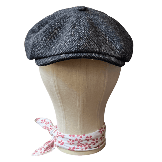 Regent - Baker Boy Cap - Navy Herringbone - Regent Tailoring Salisbury