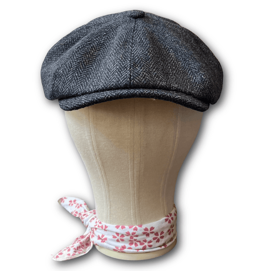 Regent - Baker Boy Cap - Navy Herringbone - Regent TailoringRegent