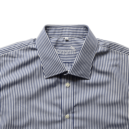 Regent - Bengal Stripe Shirt - Navy/White - Regent Tailoring Salisbury