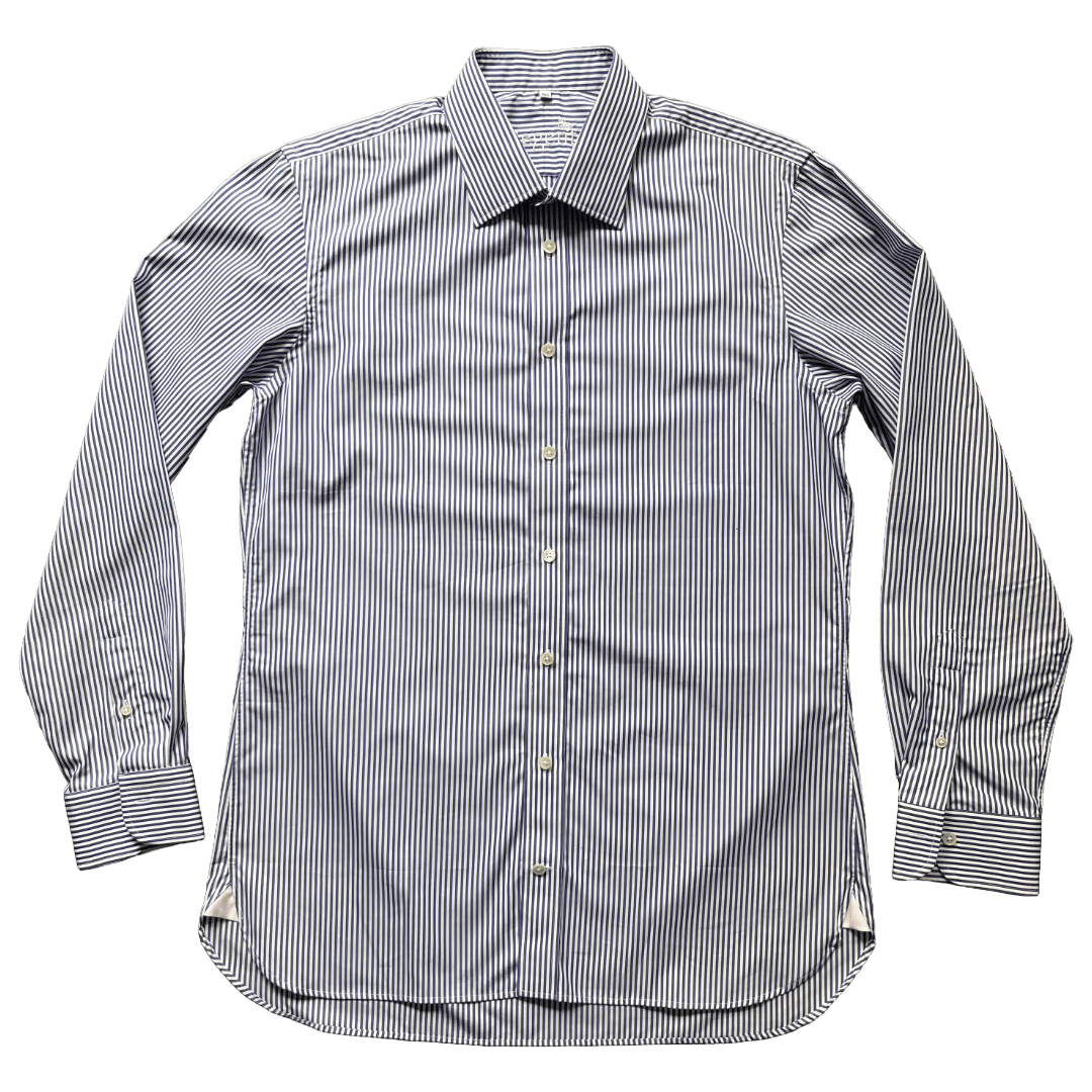 Regent - Bengal Stripe Shirt - Navy/White - Regent Tailoring Salisbury