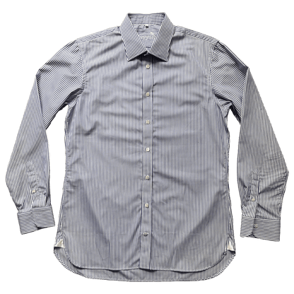 Regent - Bengal Stripe Shirt - Navy/White - Regent Tailoring Salisbury