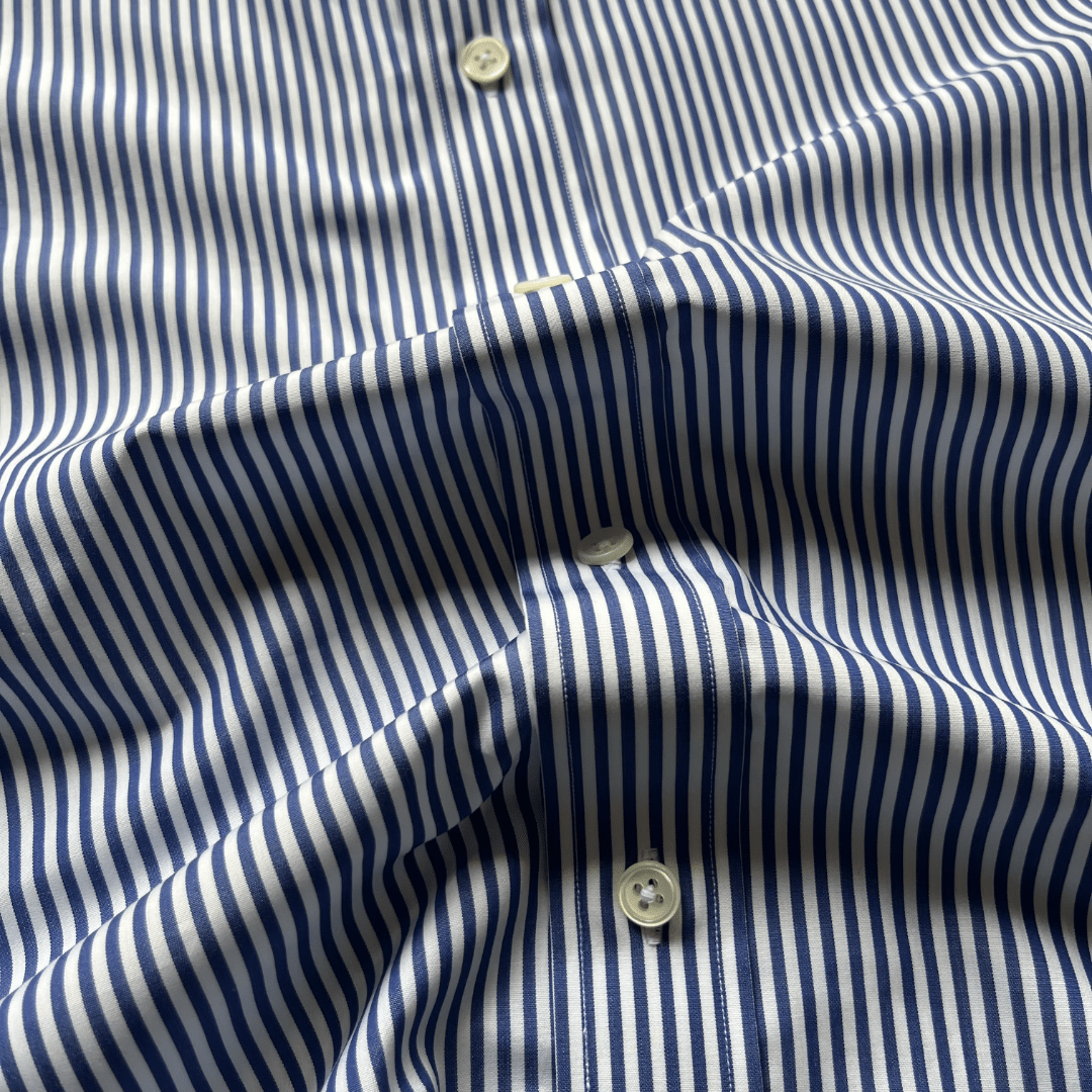 Regent - Bengal Stripe Shirt - Navy/White - Regent Tailoring Salisbury