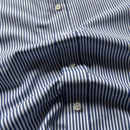 Regent - Bengal Stripe Shirt - Navy/White - Regent Tailoring Salisbury