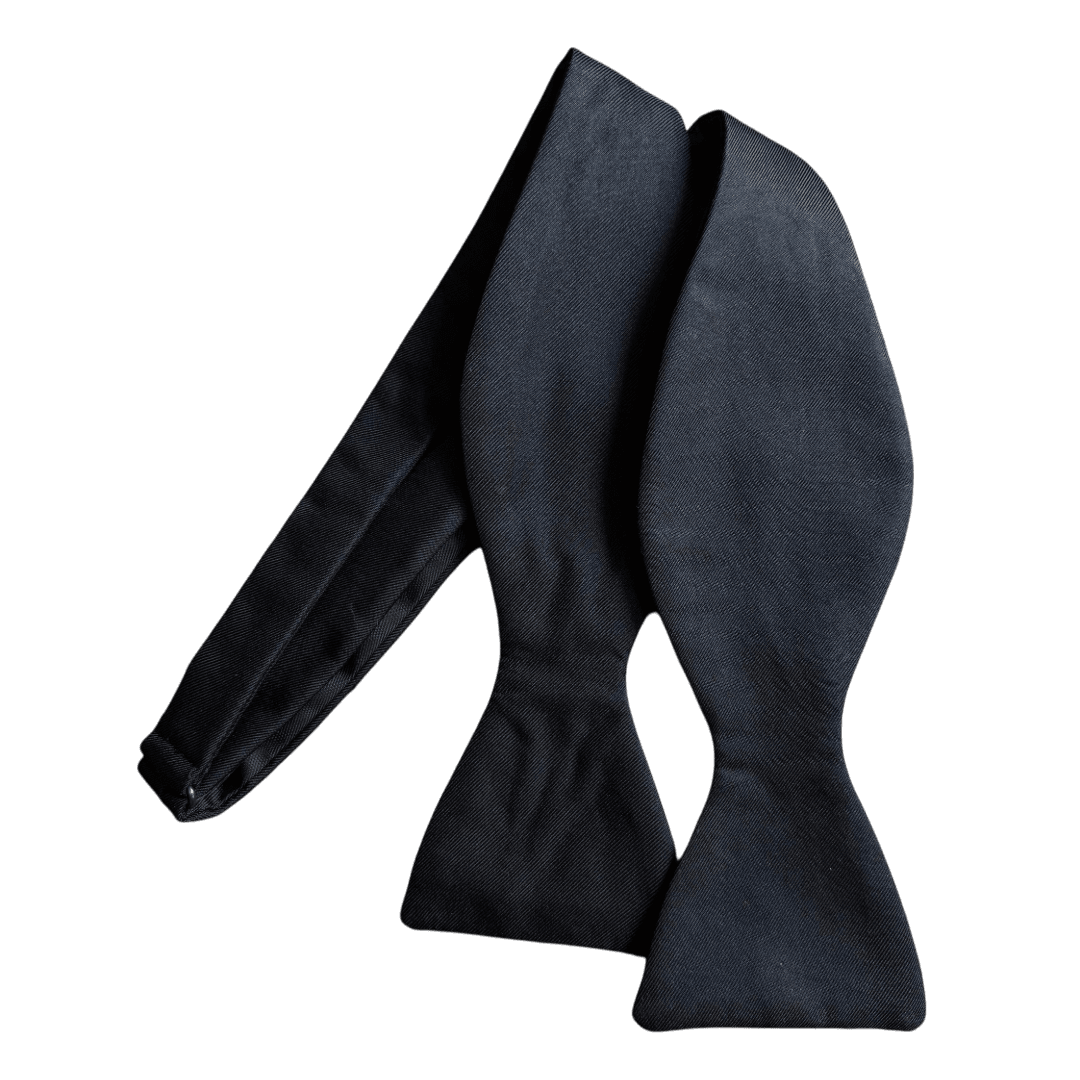Regent - Black - Silk Self-Tie Bow Tie - Regent Tailoring Salisbury