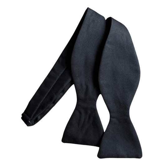 Regent - Black - Silk Self-Tie Bow Tie - Regent Tailoring Salisbury