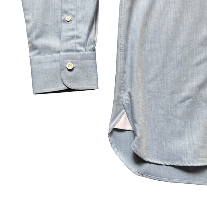 Regent - 'Brooks' - Soft Flannel Shirt - Blue - Regent Tailoring Salisbury