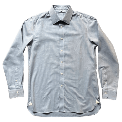Regent - 'Brooks' - Soft Flannel Shirt - Blue - Regent Tailoring Salisbury