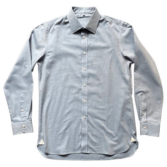 Regent - 'Brooks' - Soft Flannel Shirt - Blue - Regent Tailoring Salisbury