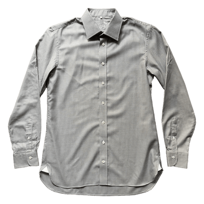 Regent - 'Bruno' - Houndstooth Shirt - Green/Cream - Regent Tailoring Salisbury