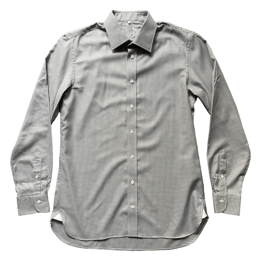 Regent - 'Bruno' - Houndstooth Shirt - Green/Cream - Regent Tailoring Salisbury
