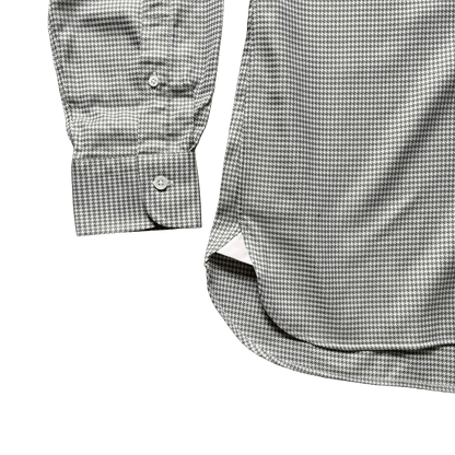 Regent - 'Bruno' - Houndstooth Shirt - Green/Cream - Regent Tailoring Salisbury