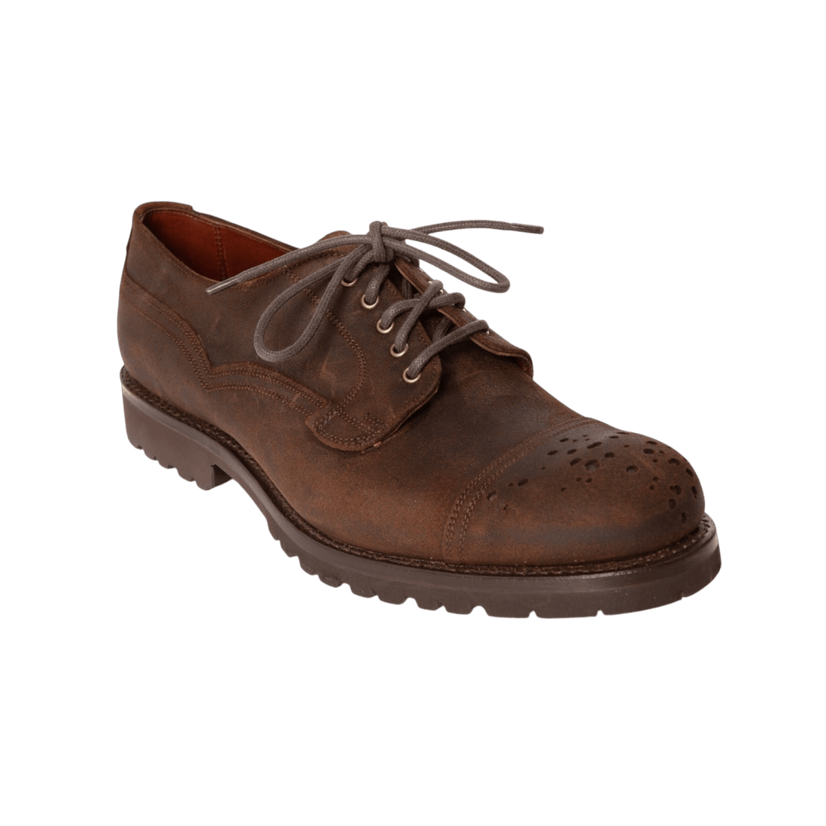 Regent - 'Buck Rogers' Buckshot Derby Brogue - Wax Leather - Regent Tailoring Salisbury