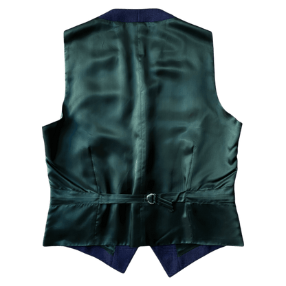 Regent - Bud Waistcoat – Navy Check Wool - Regent Tailoring Salisbury