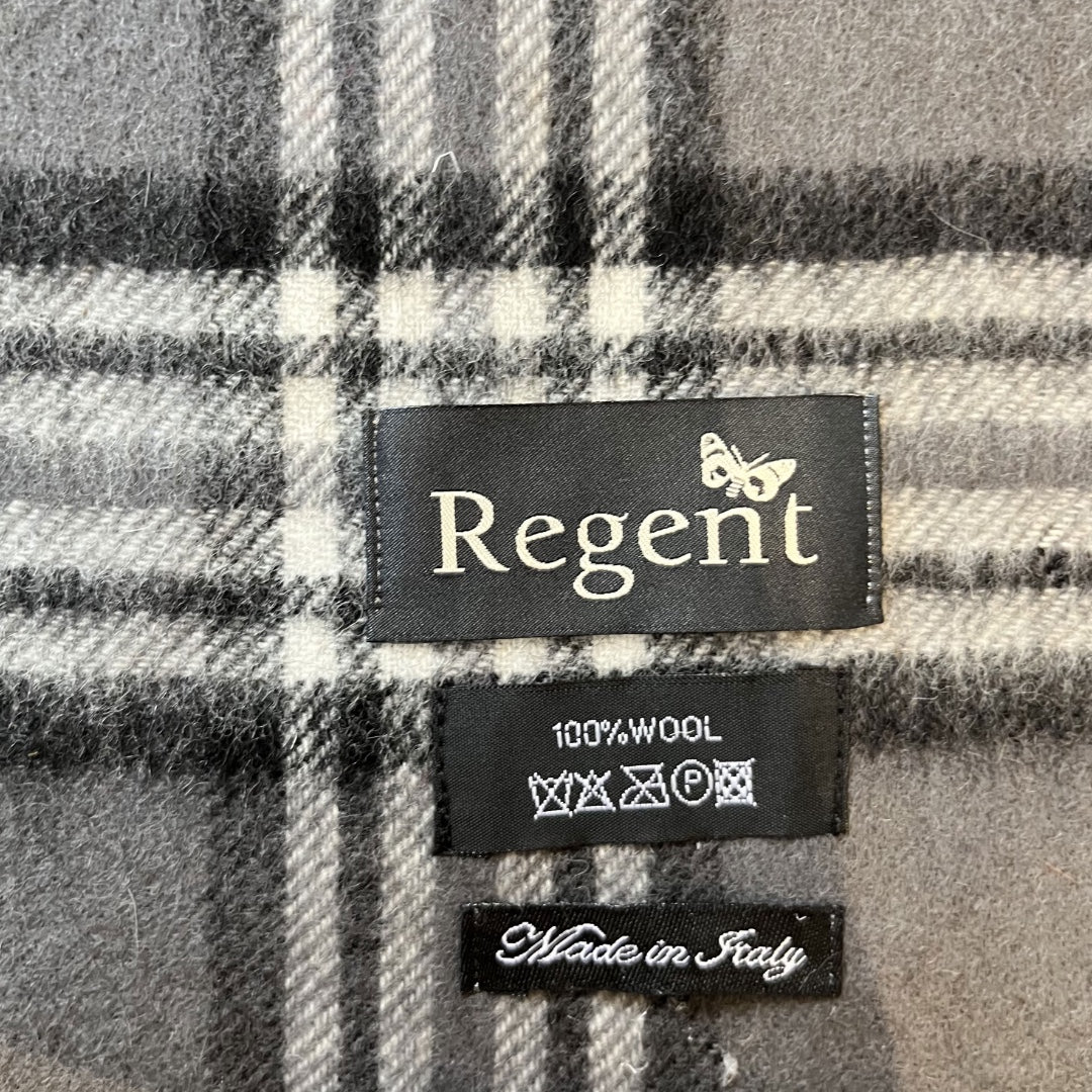 Regent - Check Scarf - Grey/Black - Regent Tailoring Salisbury
