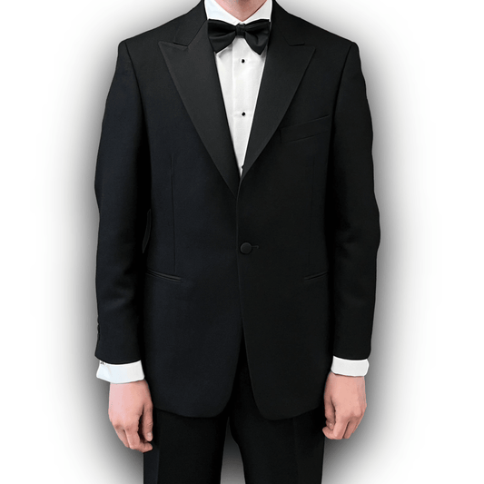 Regent - Classic Dinner Suit - Black Wool 400g with Grosgrain Silk - Dugdale Bros. - Regent Tailoring Salisbury