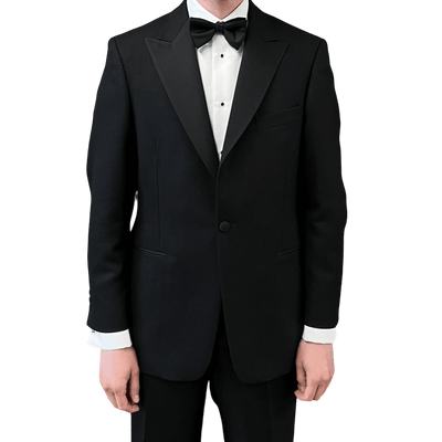 Regent - Classic Dinner Suit - Black Wool 400g with Grosgrain Silk - Dugdale Bros.