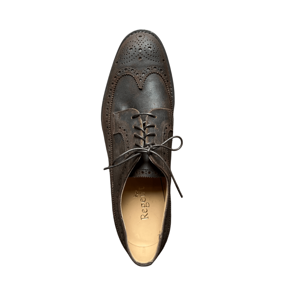 Regent - 'Clive' Five Tie Long Wing Brogue - Wax Leather - Regent Tailoring Salisbury