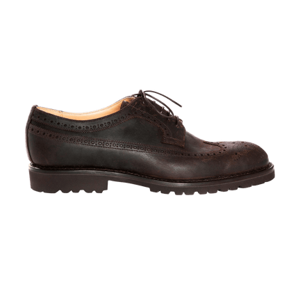 Regent - 'Clive' Five Tie Long Wing Brogue - Wax Leather - Regent Tailoring Salisbury