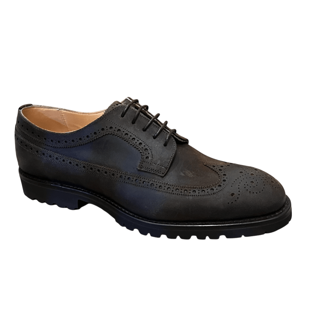 Regent - 'Clive' Five Tie Long Wing Brogue - Wax Leather - Regent Tailoring Salisbury