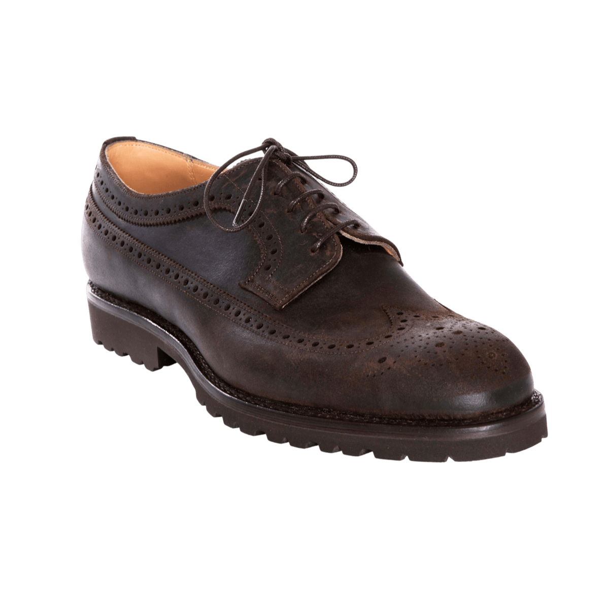 Regent - 'Clive' Five Tie Long Wing Brogue - Wax Leather - Regent Tailoring Salisbury