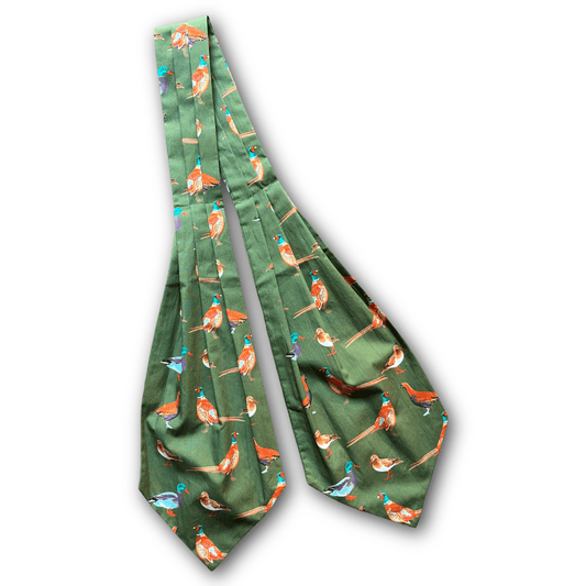 Regent - Cotton Cravat - Game Birds - Green - Regent TailoringRegent