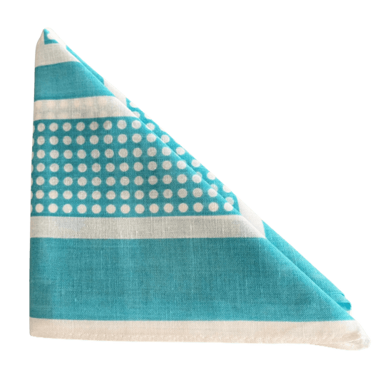 Regent - Cotton Hanky - Bandana - Blue with White Spots - Regent Tailoring Salisbury