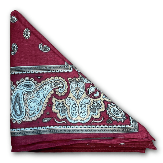 Regent - Cotton Hanky - Bandana - Burgundy Paisley - Regent TailoringRegent
