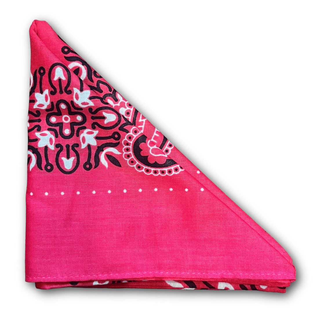 Regent - Cotton Hanky - Bandana - Pink Large Paisley - Regent TailoringRegent