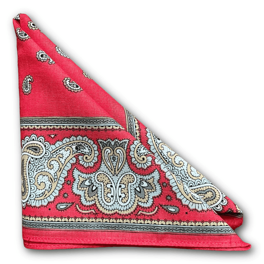 Regent - Cotton Hanky - Bandana - Red Paisley - Regent Tailoring Salisbury