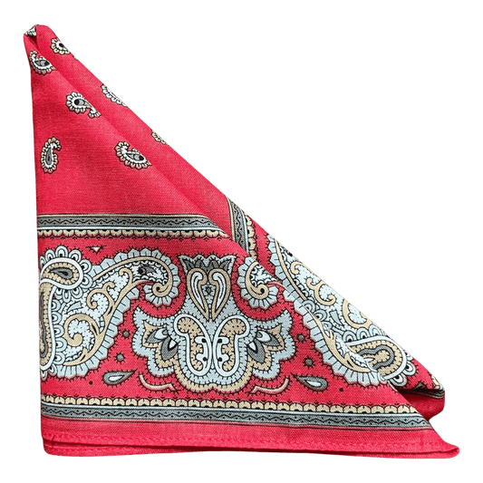 Regent - Cotton Hanky - Bandana - Red Paisley - Regent Tailoring Salisbury
